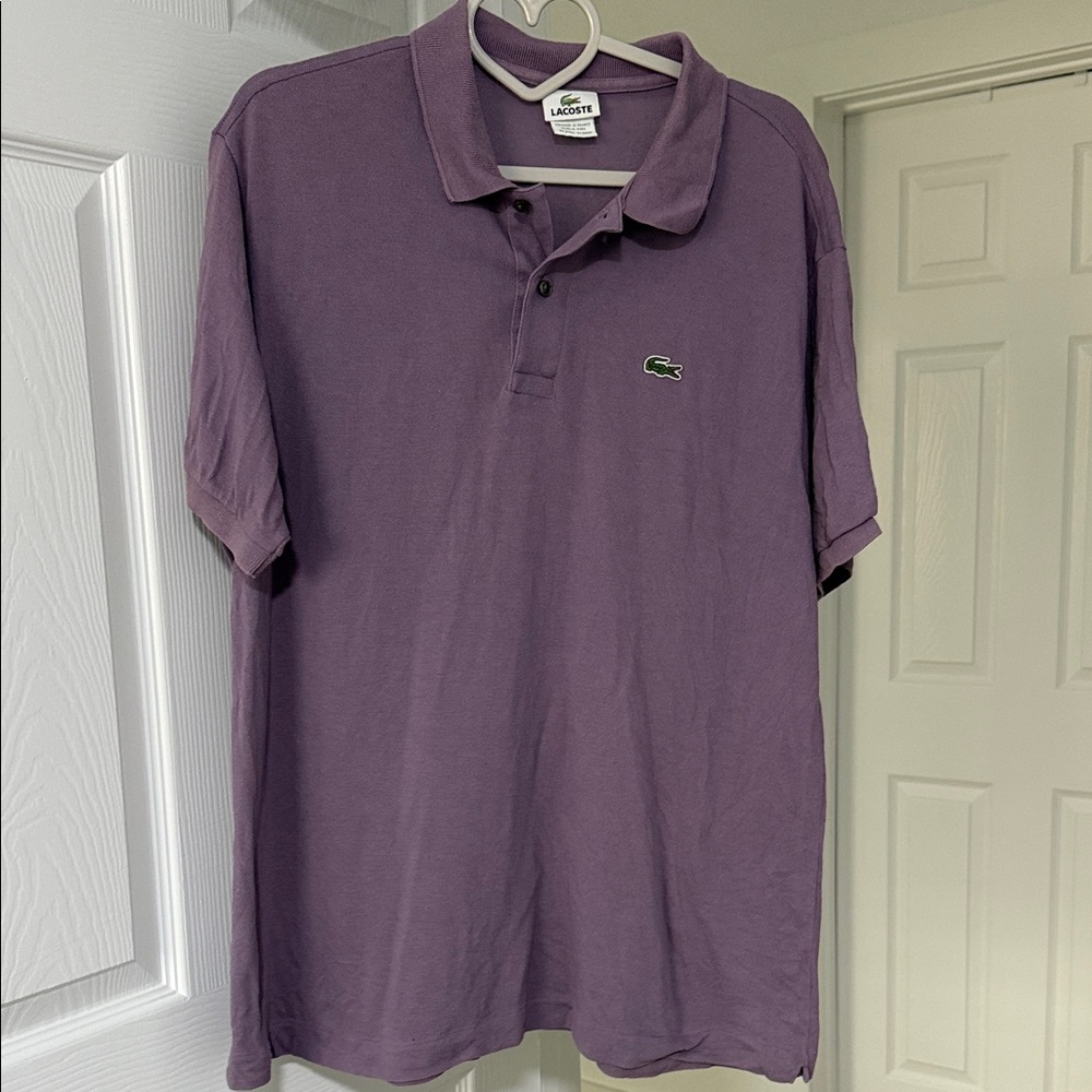 Lacoste Men's Polo Shirt in Plum Color